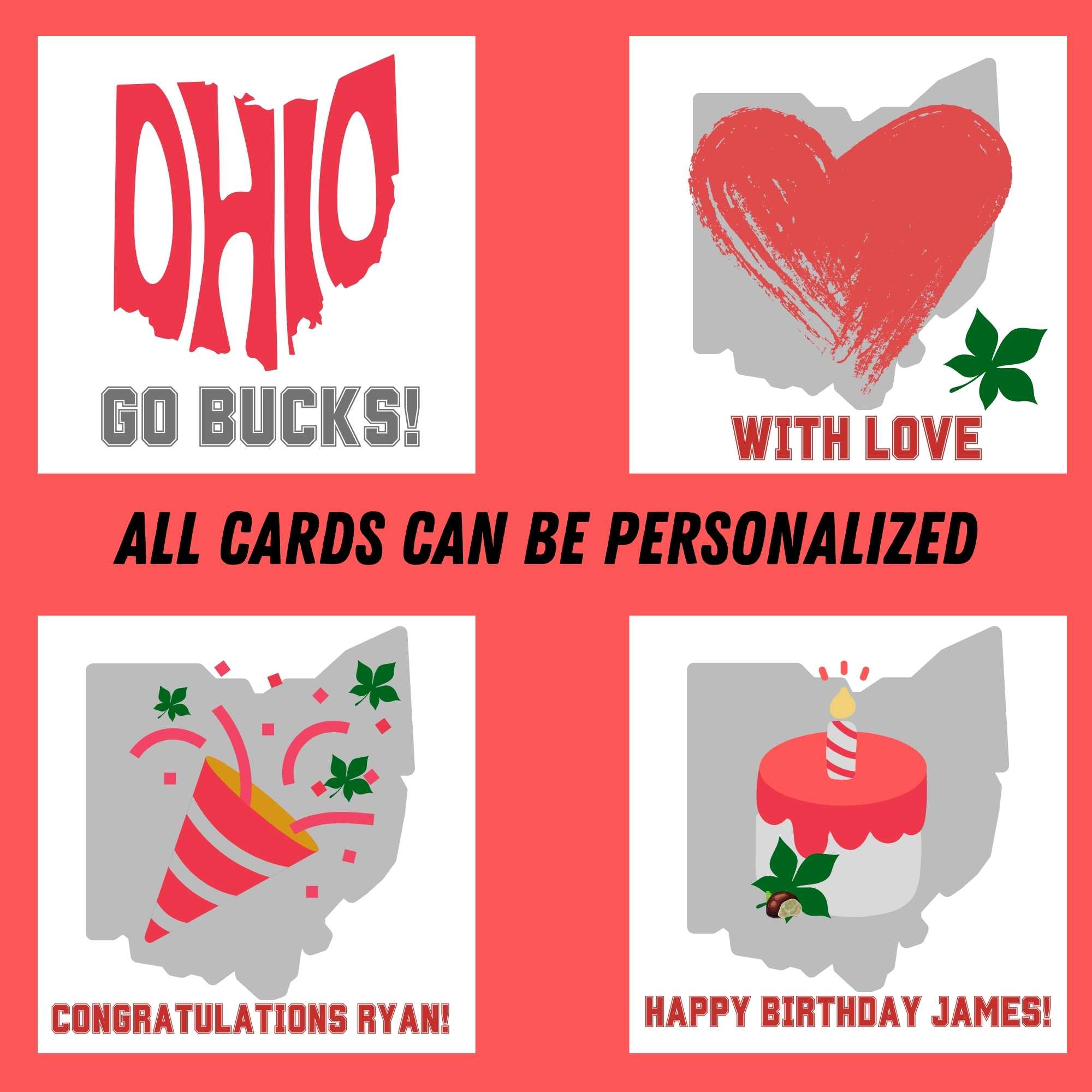 Ohio State Gift Box & basket Cards