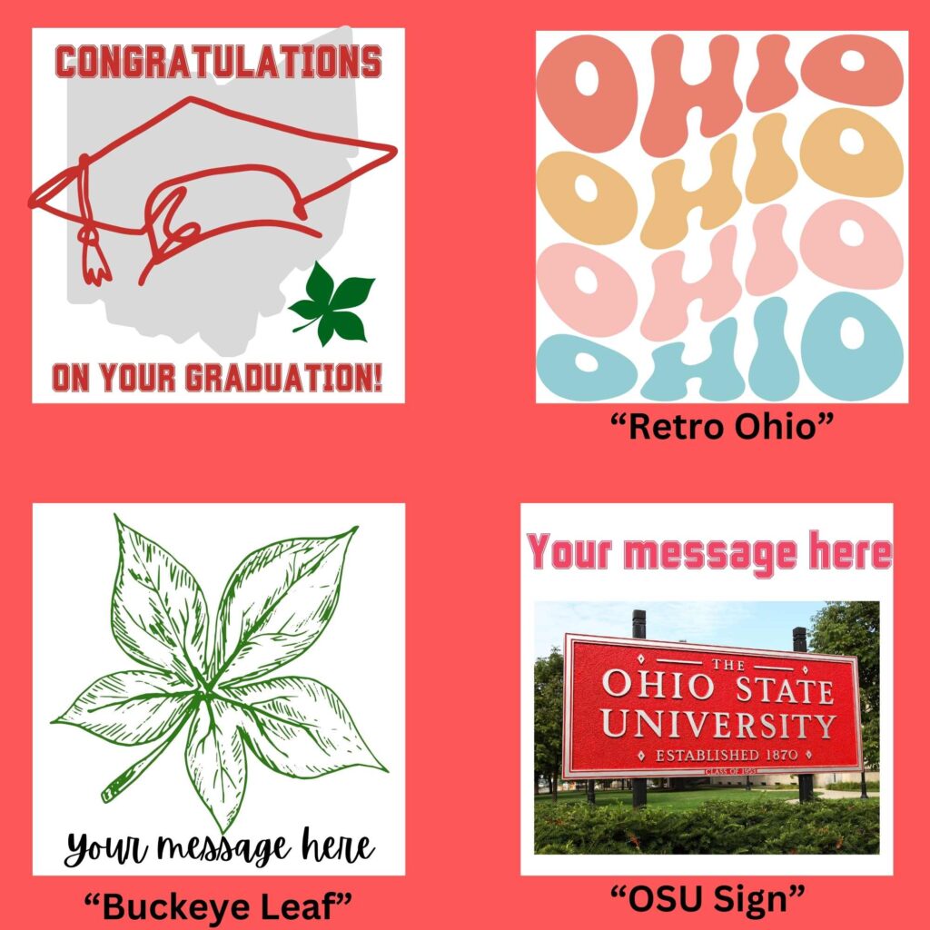Ohio State Buckeye Gift cards, Graduation and OSU Cards