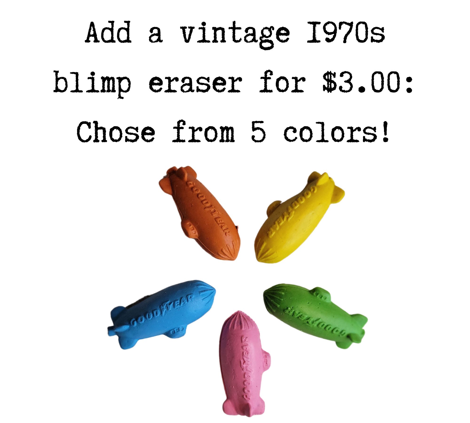 goodyear blimp erasers for Akron Gift Box