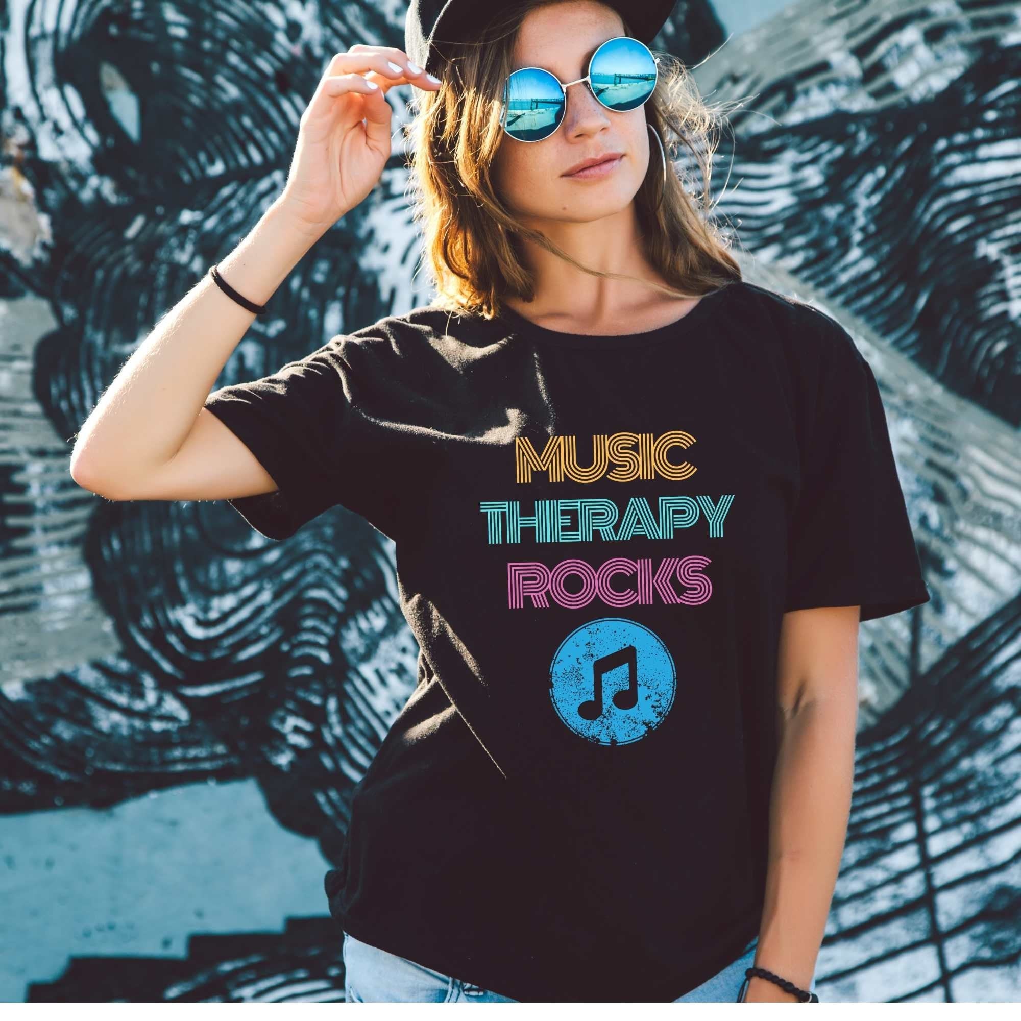music therapy rocks shirt for music therapist men and women