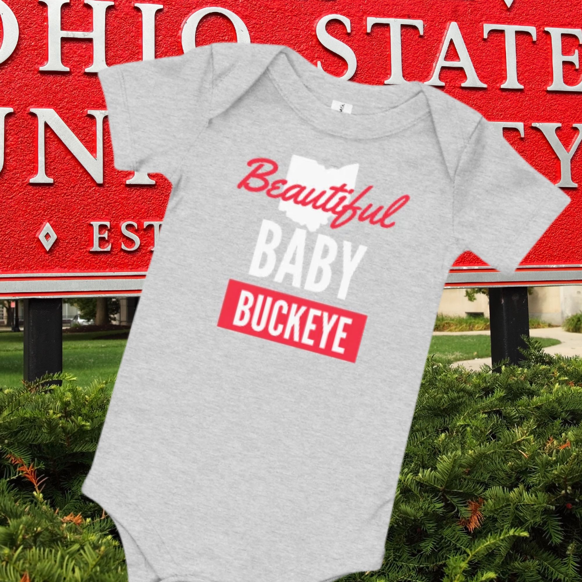 Ohio State Baby Onesie, Ohio State Buckeyes Baby Clothes, OSU Baby Girl ...