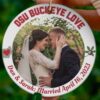 Ohio State University Wedding Photo Ornament OSU Buckeyes
