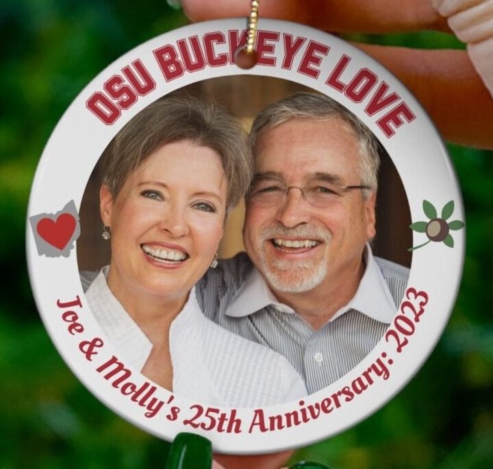 Ohio State Buckeyes Anniversary Photo Ornament