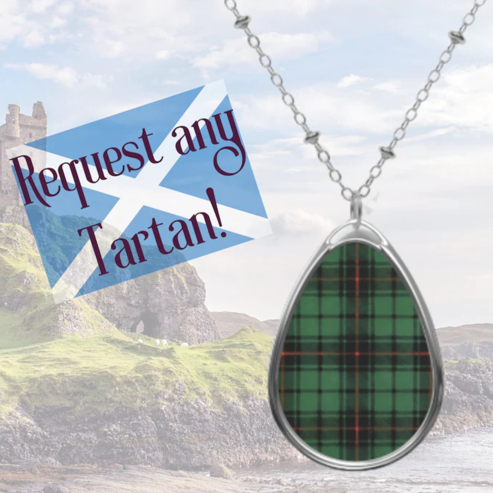 Scottish Clan and Tartan jewelry, shirts and gifts, custom