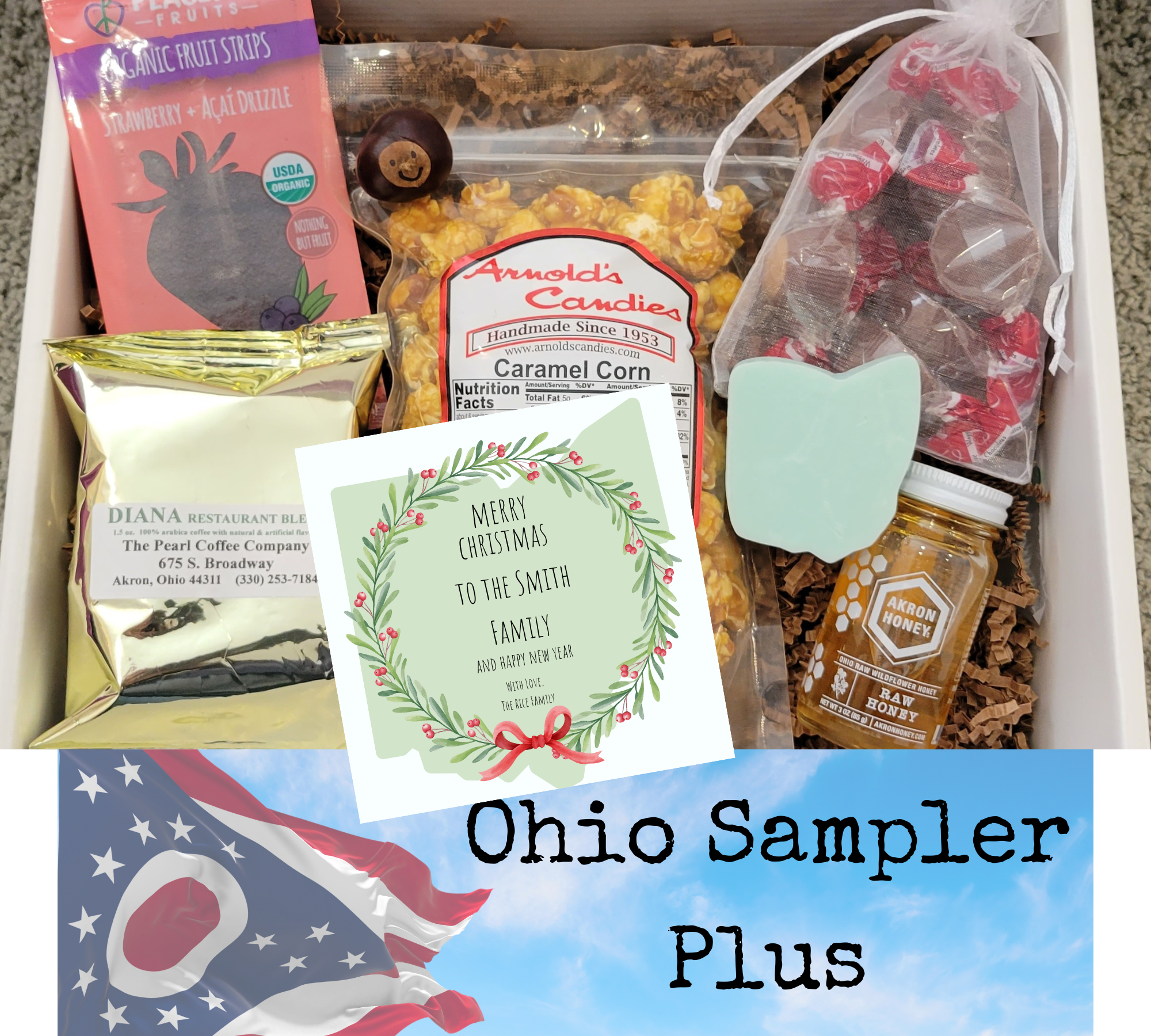 made in ohio gift box, ohio gift basket made in ohio gift box, ohio gift basket